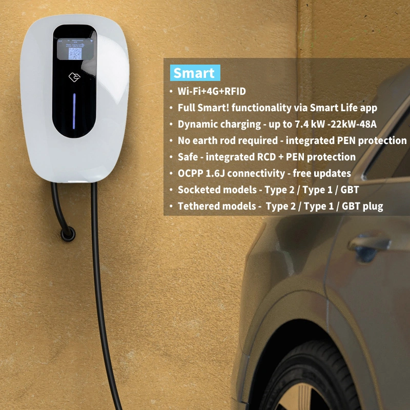 RFID Card/APP Return or Exchange 3 Phase EV Charger Wallbox