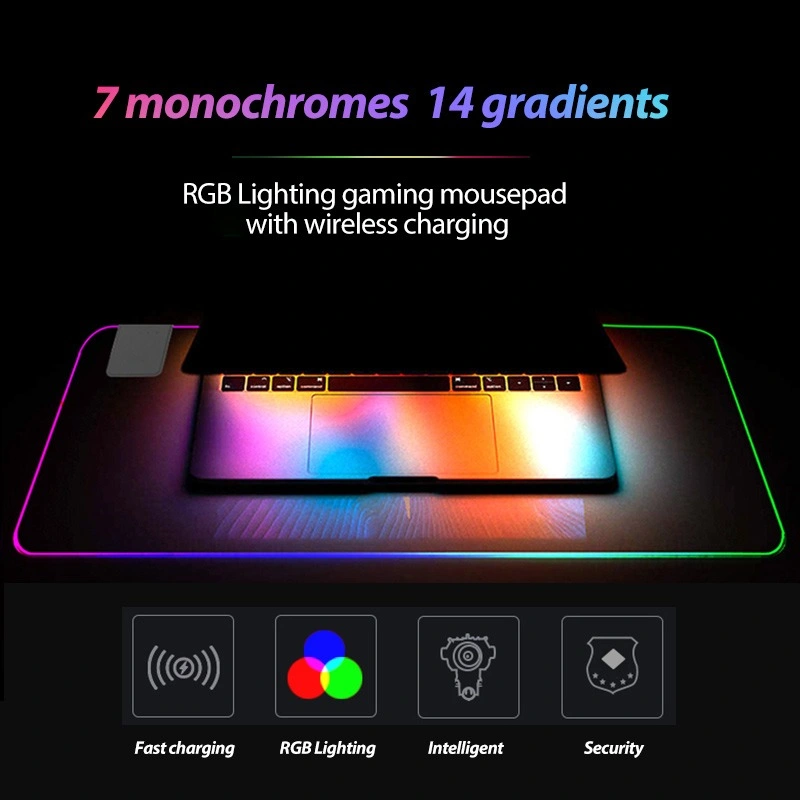 300 * 800 * 4mm Custom Lighting Colorful RGB Mice Pads LED Game Non-Slip USB Mouse Pad