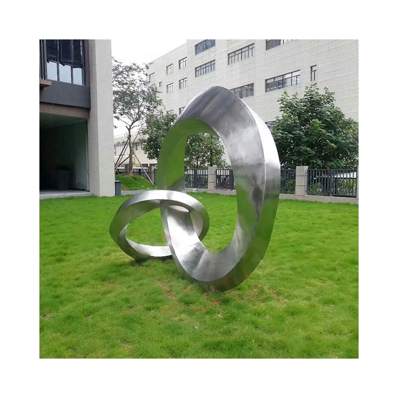 Abstract Curve Line Hotel Resort Decor Tall Handicraft Metal Garden Huge Sculpture