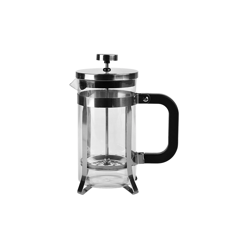 Heat Resistant High Borosilicate Glass French Press Pot Coffee Maker with Stainless Steel Handle