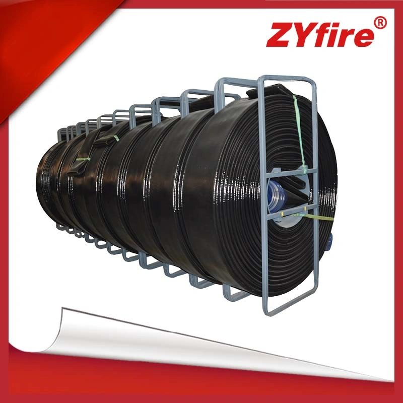 Zyfire 4inch-270psi résistance élevée à l'abrasion et résistance chimique pose TPU Tuyau d'alimentation en eau Frac plat