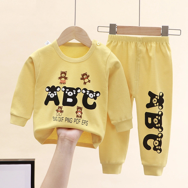 Autumn Baby Kids Print Long Sleeve Pullover Pant Set