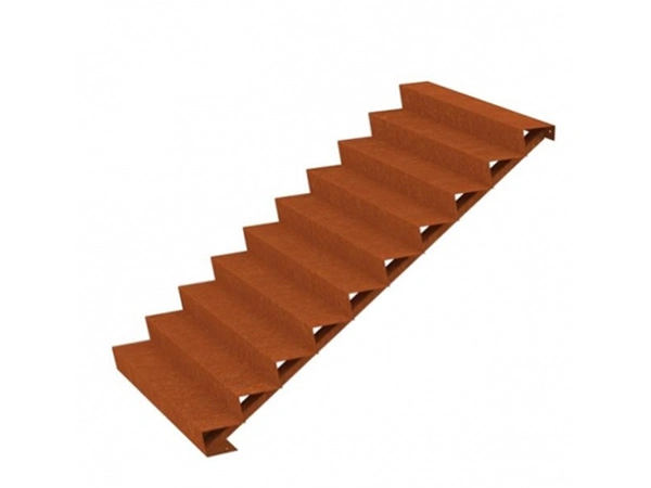 Rustic Weathering Steel Garden Steps for Outdoor Stairs