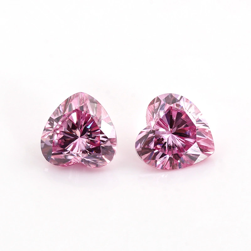 1CT 2CT 3Ct de diamantes de color rosa en la corte de lujo joyas sueltas Vvs Moissanite chapado en piedra rosa Precio de venta de fábrica de diamantes rosa