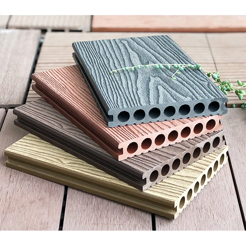 High Quality Custom Weather Resistant 3D Embossed Wood Grain WPC Decking Outdoor Wooden Plastic Composite Flooring