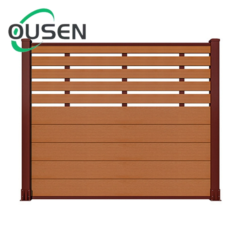 Private Garden Fence Wood Plastic WPC Composite Fencing Easy-to-Install Building Material House Decorative WPC Fence Panels