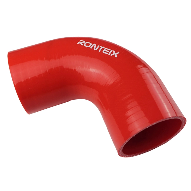 ID 76mm 90 Degree Flexible Radiator Red Silicone Hose Elbow Tube Pipe