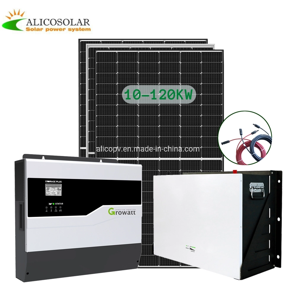 48V 200A sistema completo de energía solar con batería de litio 10KW Uso nocturno