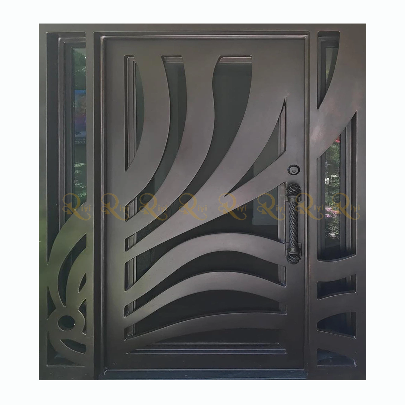 New Design China Supplier Outdoor Stainless Steel Grill Design Wrought Iron Door