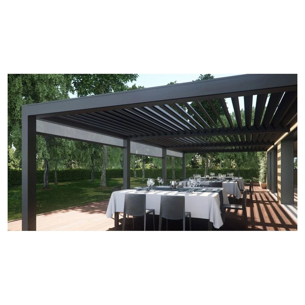 Prima Outdoor Louvered Pergola Aluminum Outdoor Deck Garden Adjustable Roof Patio Gazebo