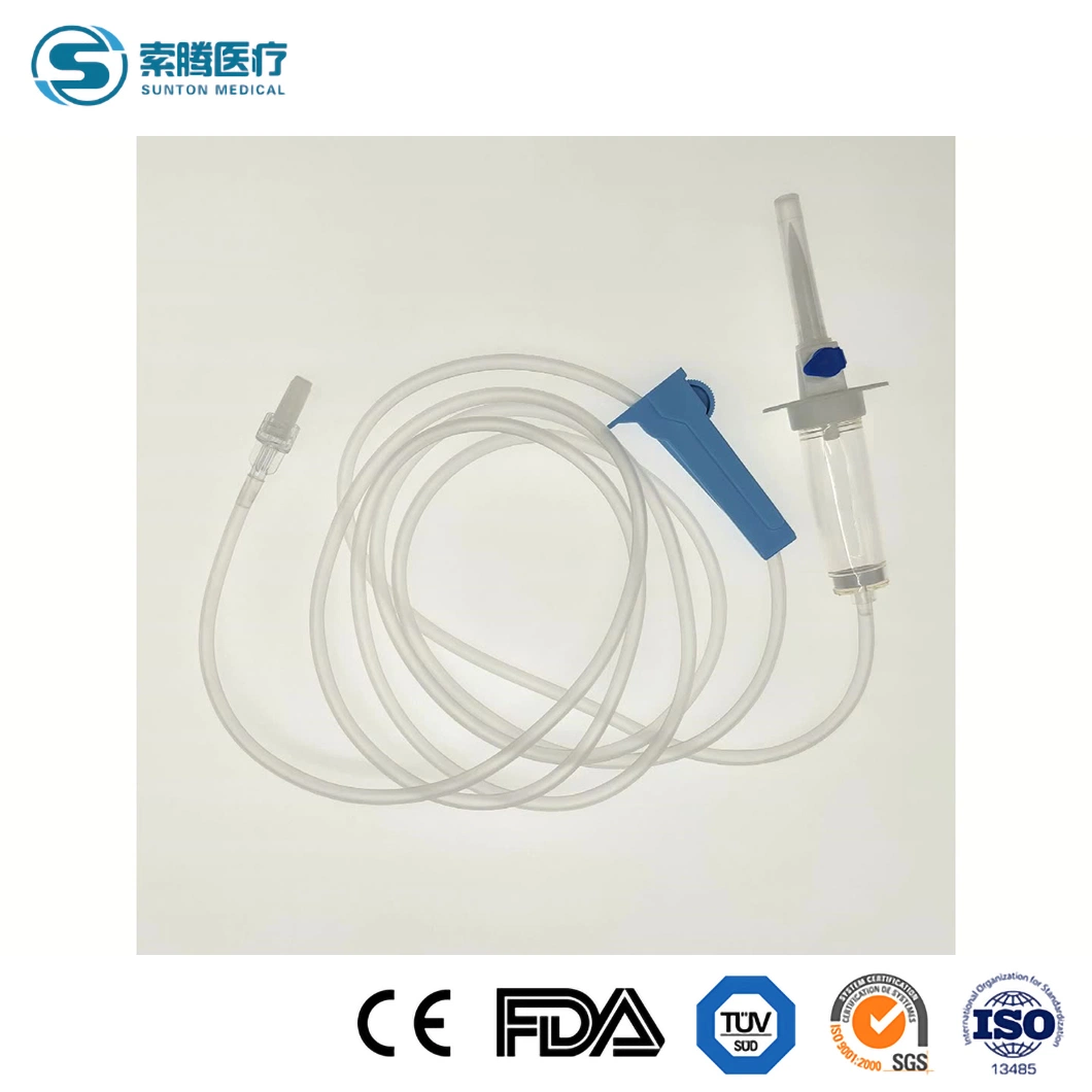 Sunton IV Set Polymed China Buret Typ Infusion Set Fabrik Medizinische sterile Blutentnahme-Messinstrument geflügelte Infusion Set mit Nadel Der Blutentnahme Des Schmetterlings