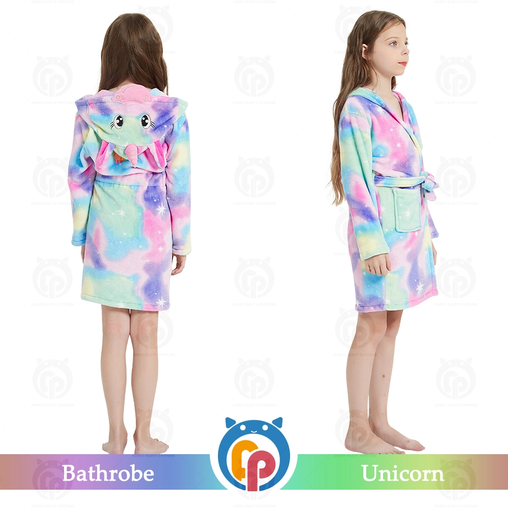 100% Polyester Custom Animal Cartoon Winter Child Bedroom Night Gown