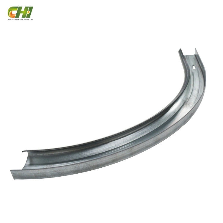 Garage Door Curve Track Flag ABS Low Headroom Sectional Stainless Steel Sliding Panel Track System for Garage Doors