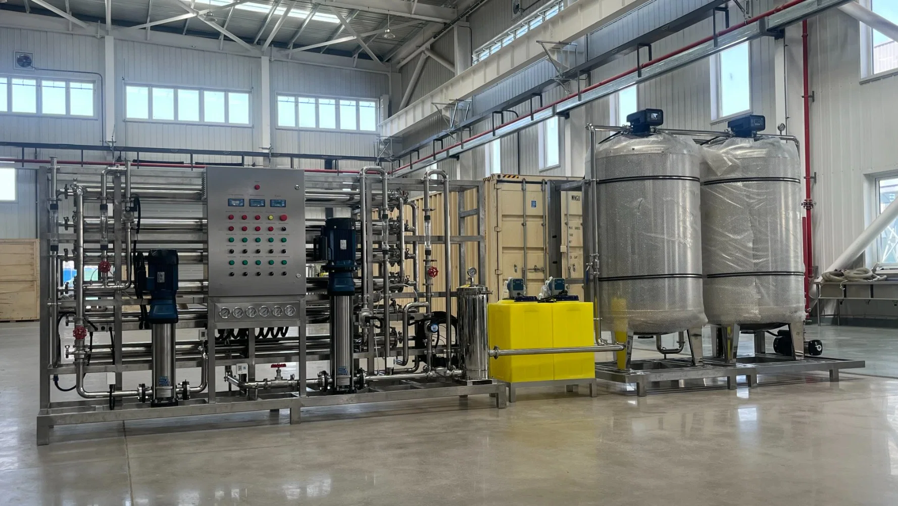 Double Pass RO System Industrial Pure Water Treatment Reverse Osmosis Desalination Plant