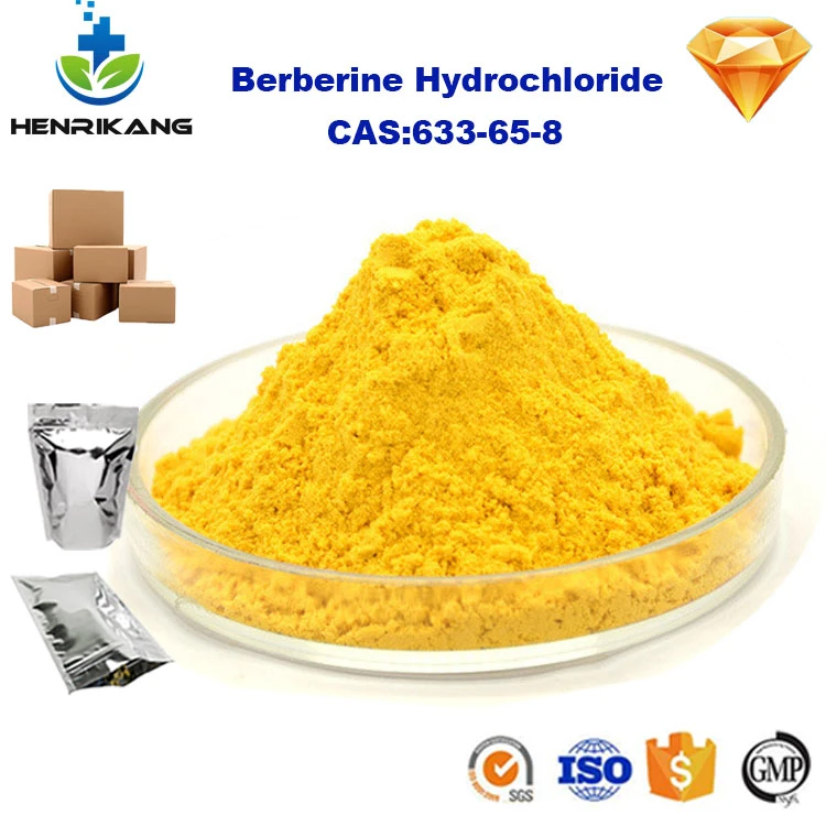 Factory Supply Berberine Hydrochloride Powder CAS 633-65-8 Chinensis Extract Powder Berberine Hydrochloride