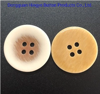 Resin Button Polyester Imitation Wooden Finishing Button for Garment Accessories