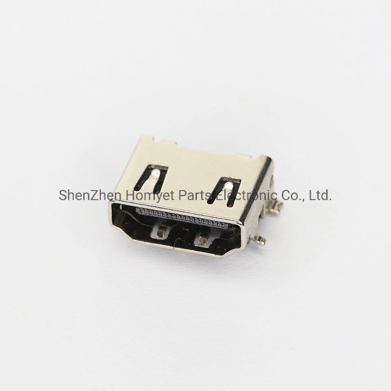 HDMI Connector 19p Nickel Plated Full Tape Positioning Temperature Resistant HD Interface Base