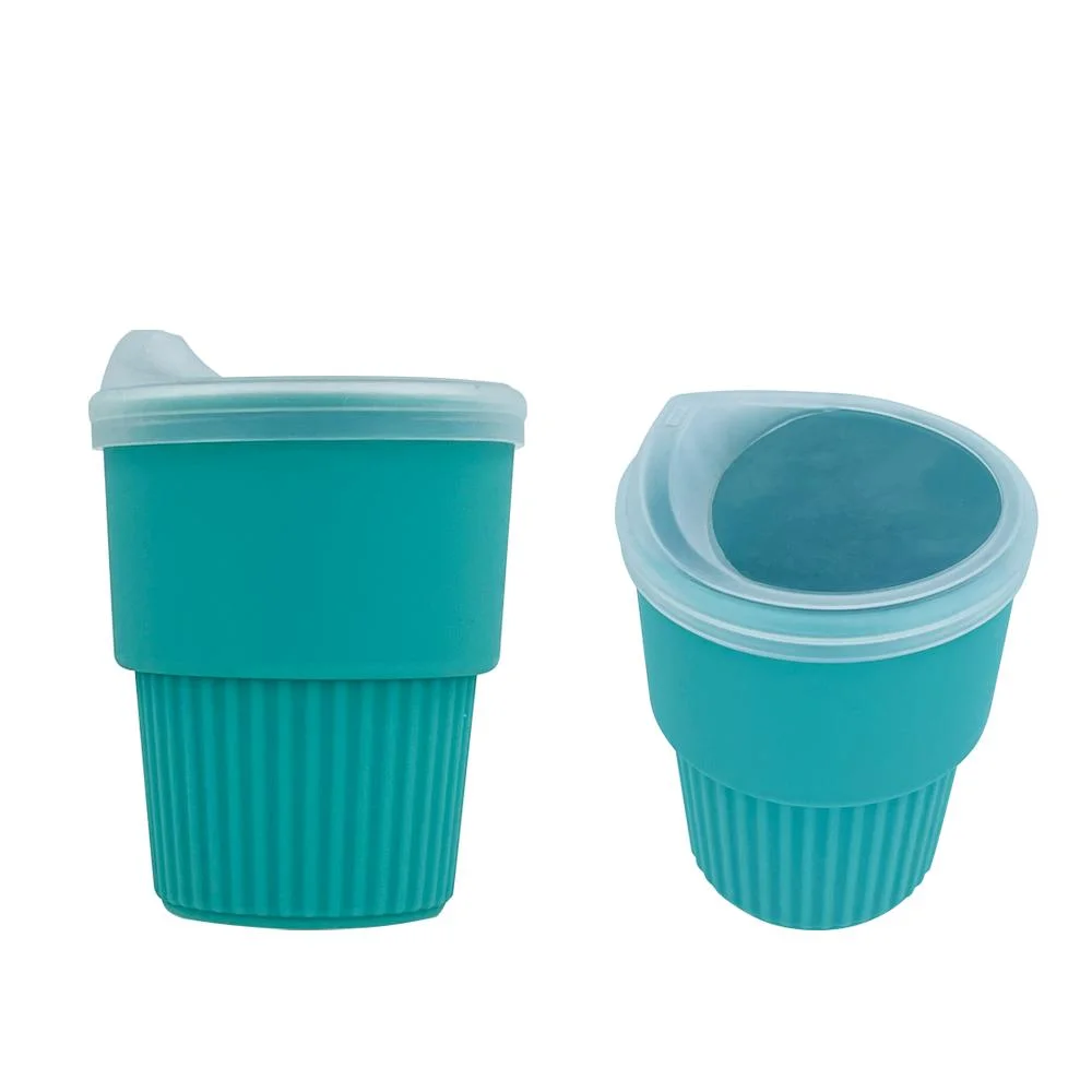 Commerce de gros 300ml réutilisables en silicone de tasse de voyage tasse à café en vrac