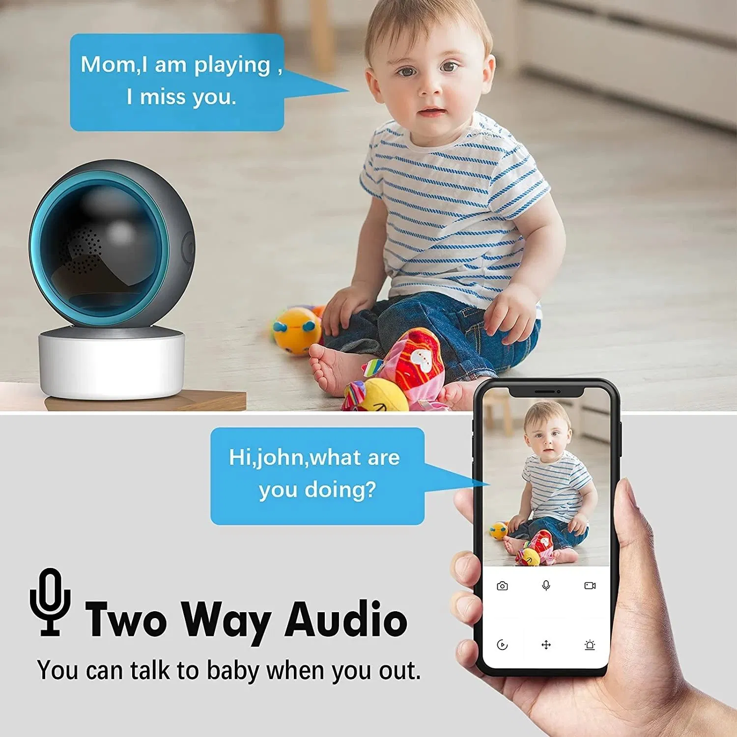 Network Camera with Tuya Smart APP Ai Tracking Human Detection