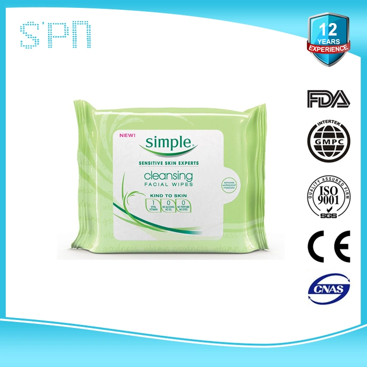 Special Nonwovens Flushable Non-Irritant Makeup Remover Cleaning Disinfect Soft Wet Wipe with SGS Certification