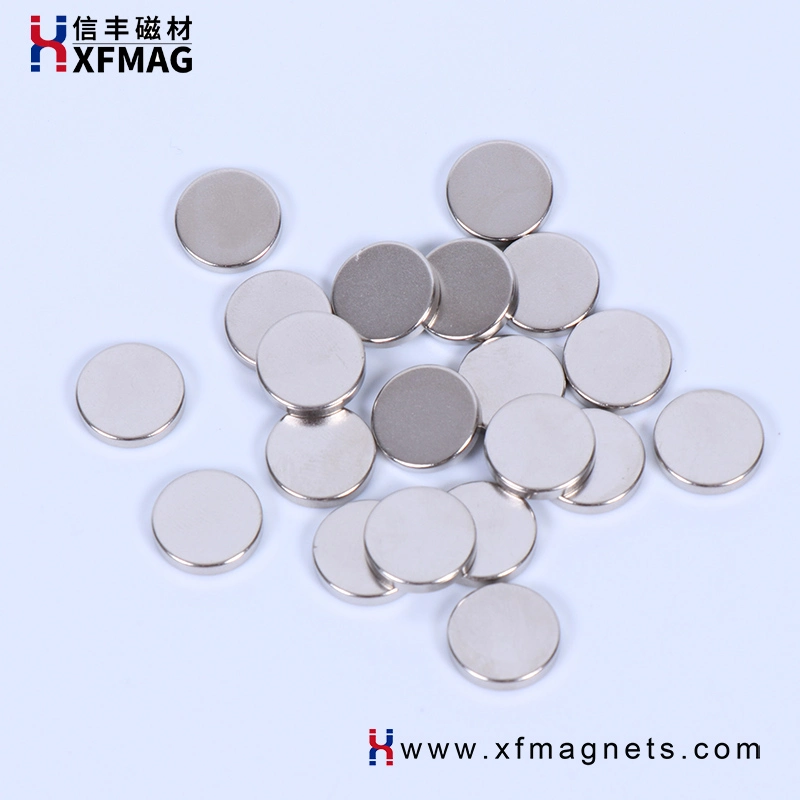 Round Disc NdFeB N35 Permanent Magnetic Materials Strong Neodymium Magnet