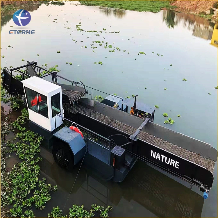 Easy to Operate Automatic Aquatic Weed Harvester Combine Reed Cutting Boat Seaweed Harvesting Machine