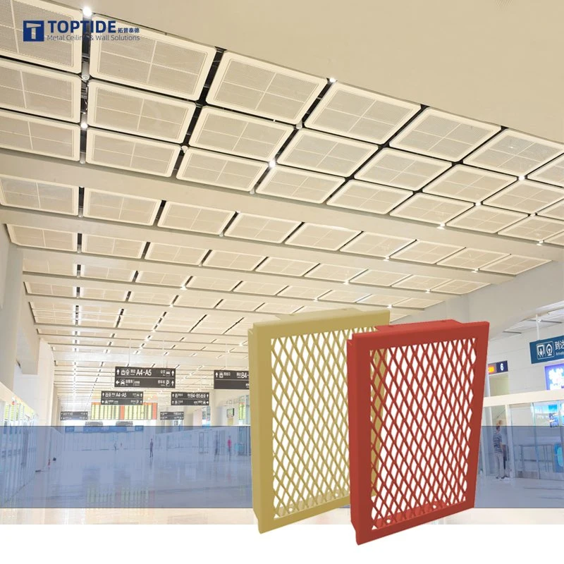 Moderne Aluminium Streckmetall-Mesh-Deckenplatte für Metro Station