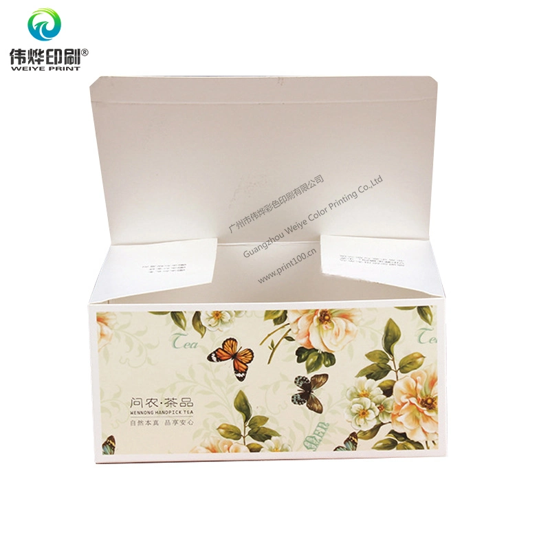 Caja de embalaje de té impresa en papel con diseño personalizado y colorido