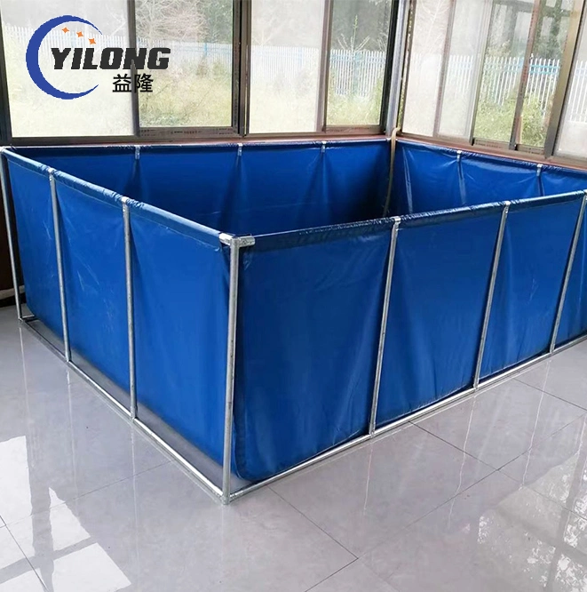 Customized Estrutura de aço reforçado de PVC Oleados Portable Peixes grandes tanques de cultivo