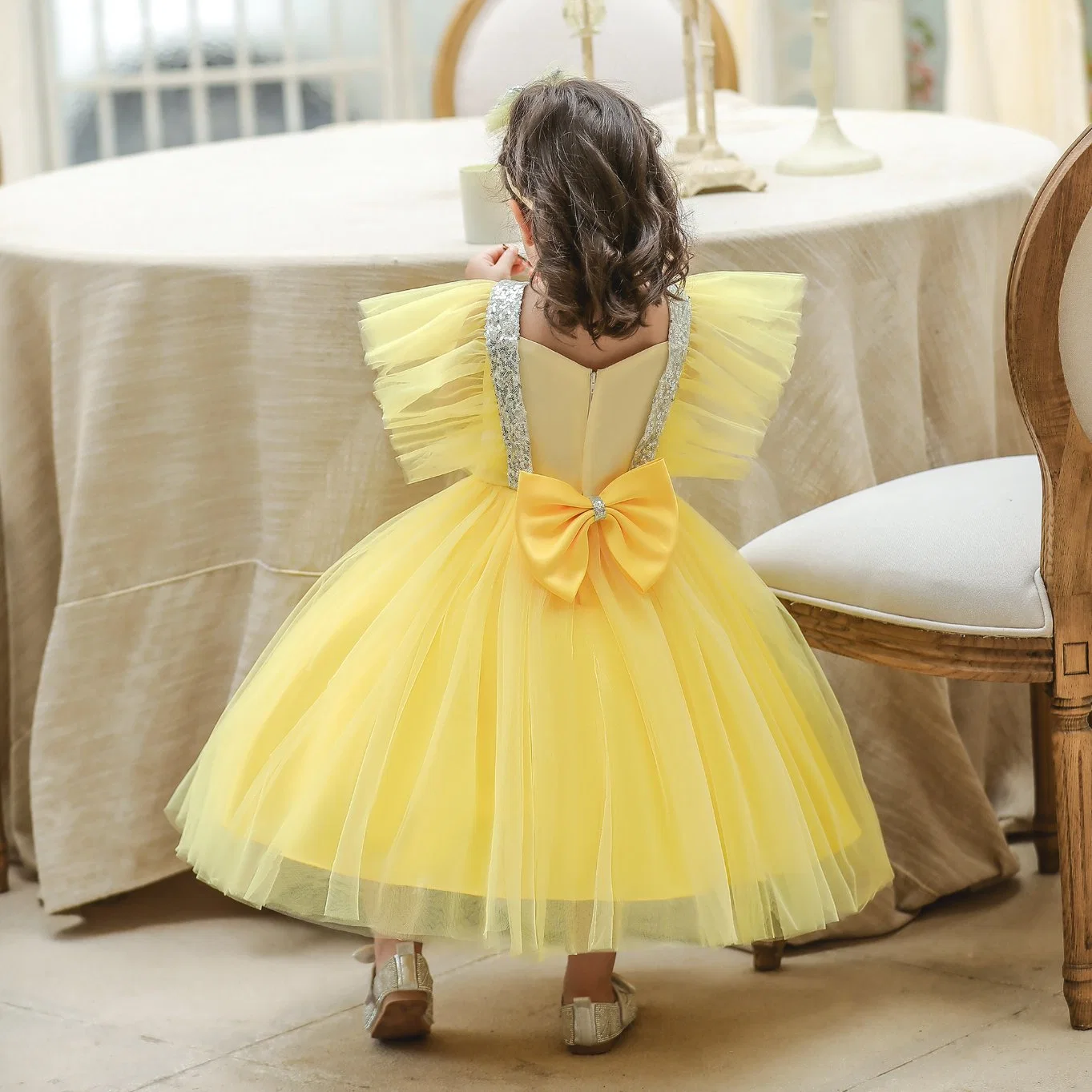 Les enfants Vêtements bébé Filles d'usure partie vêtement Robe de mariée robe de bal robe de princesse Frock Sweet Net