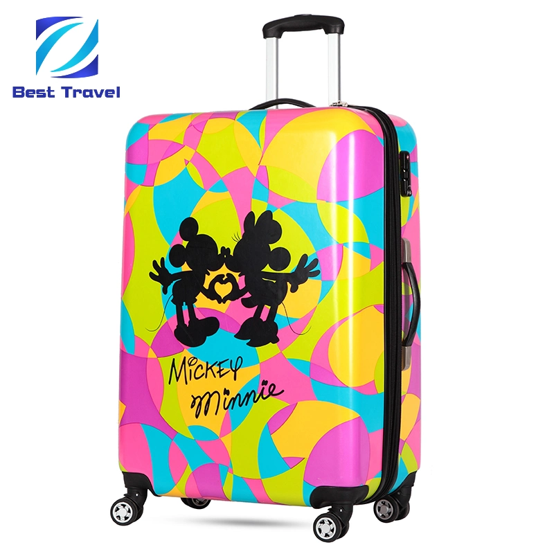 Customize Spinner ABS PC Printing Luggage Travel Trolley Suitcase