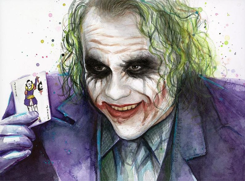 Custom Purple Suit Green Curly Hair Card Game Joker Art Decoration for Adult Diamond Painting