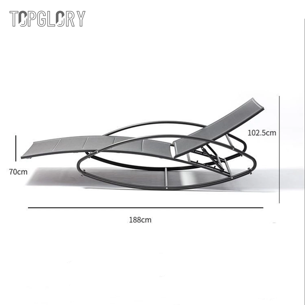 New Design Series Aluminium Frame Textilene Leisure Beach Chaise Outdoor Sun Lounger