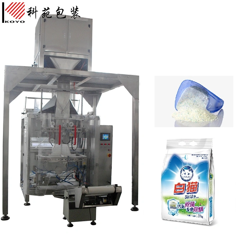 Ky730b Fully Automatic Vffs Vertical Washing Detergent Powder Packaging Machine with Hole Punch