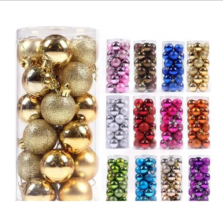 Hotsale Assorted Stock 4cm 5cm 6cm 7cm 8cm Colorful Plastic Christmas Balls