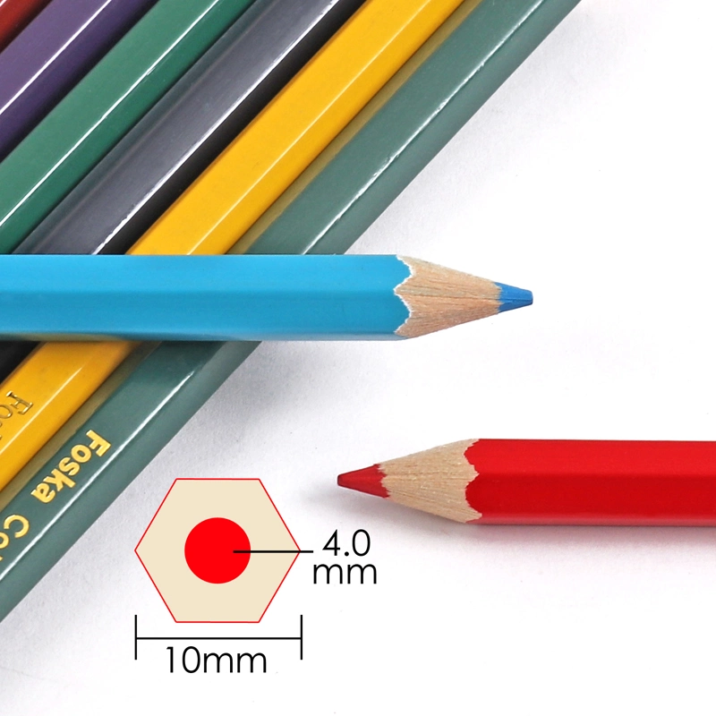 7.0'' 12 Colors Jumbo Wooden Hexagonal Color Pencil.