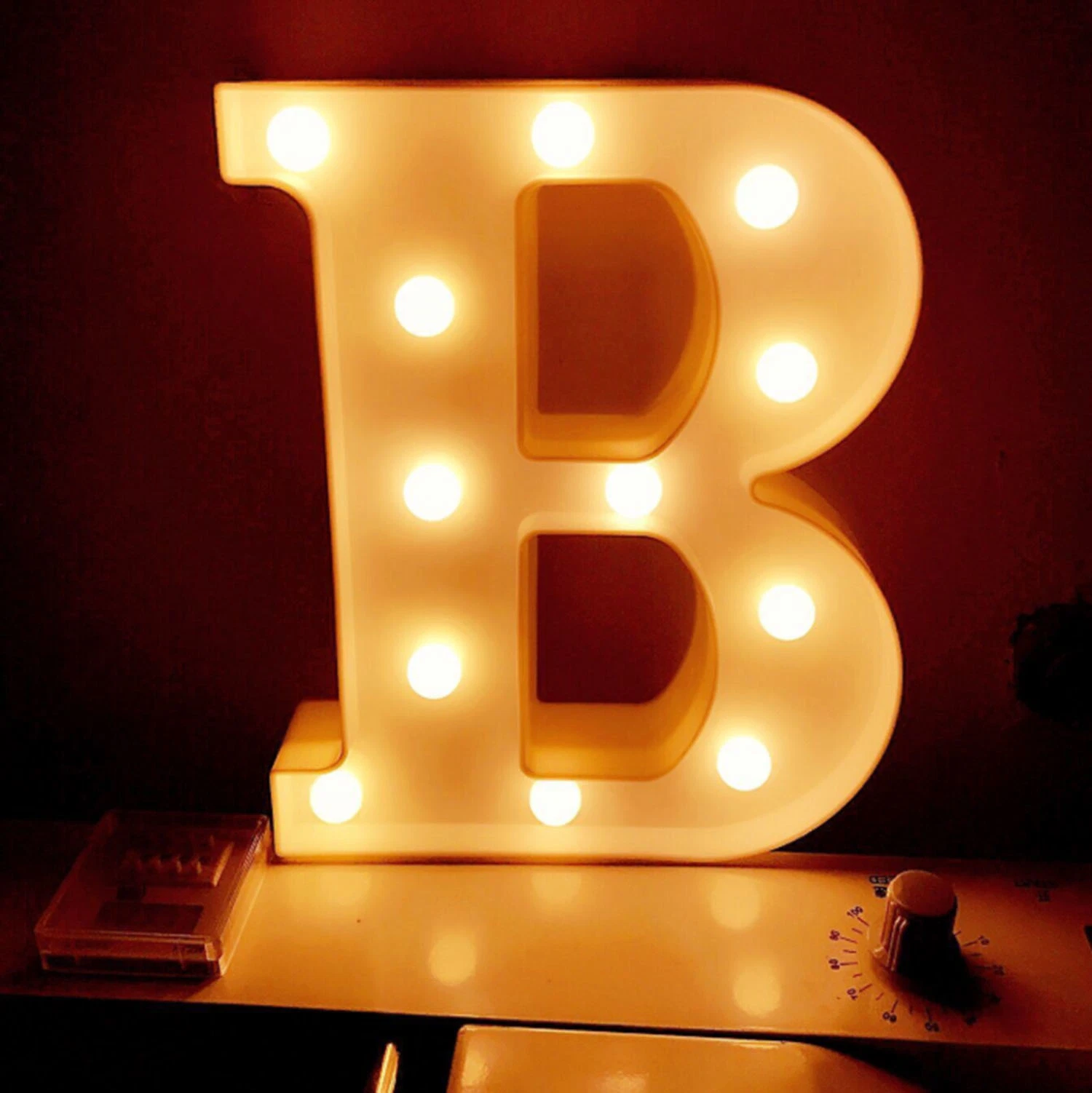 Decorative LED Light up Number Letters Plastic Marquee Number Lights