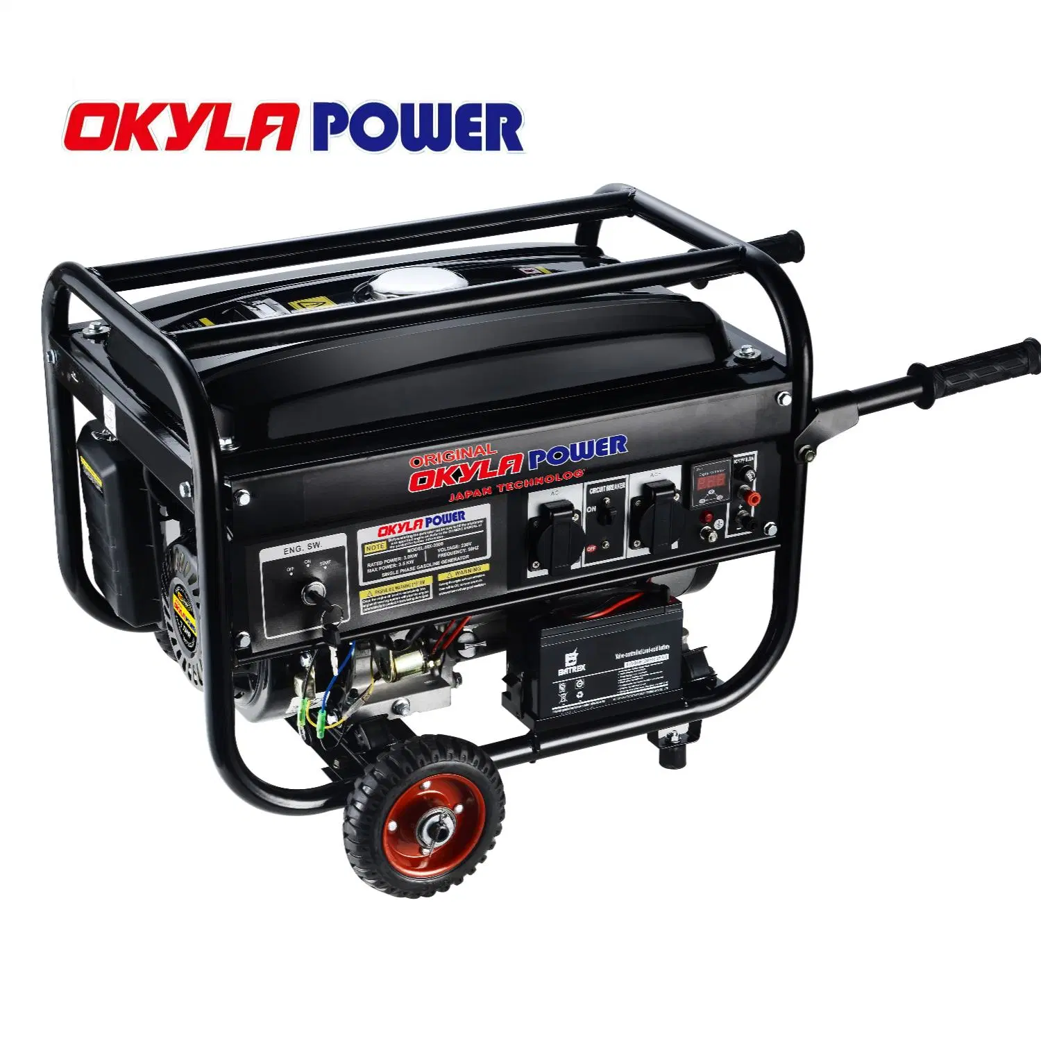 Okyla 4.5kw - 6kw Small Power Silent Petrol Electric Gas Power Generator with Hand