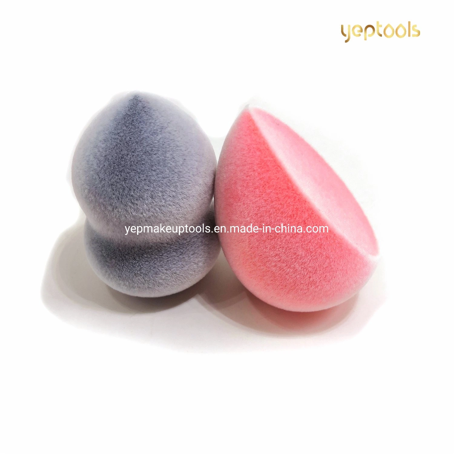 Original Quality Grey Microfiber Velvet Flocking Beauty Blending Makeup Blender Cosmetic Foundation Sponge Powder Puff