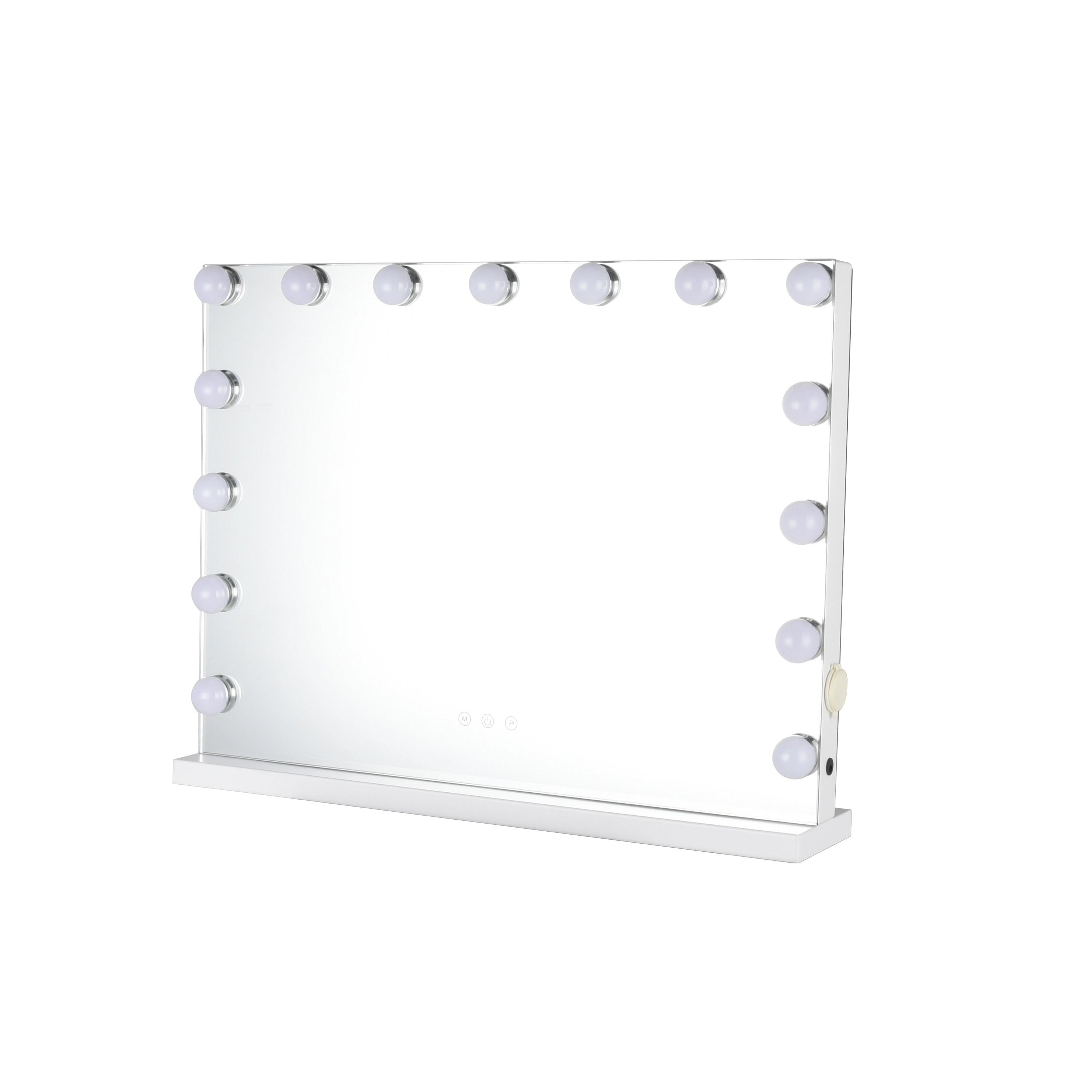 Grand miroir de maquillage Hollywood avec 15 ampoules LED