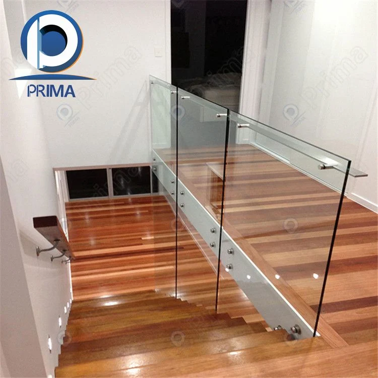 Prima Swimming Pool Raling Staircase Double Tempered Glass Standoff Glass Railings