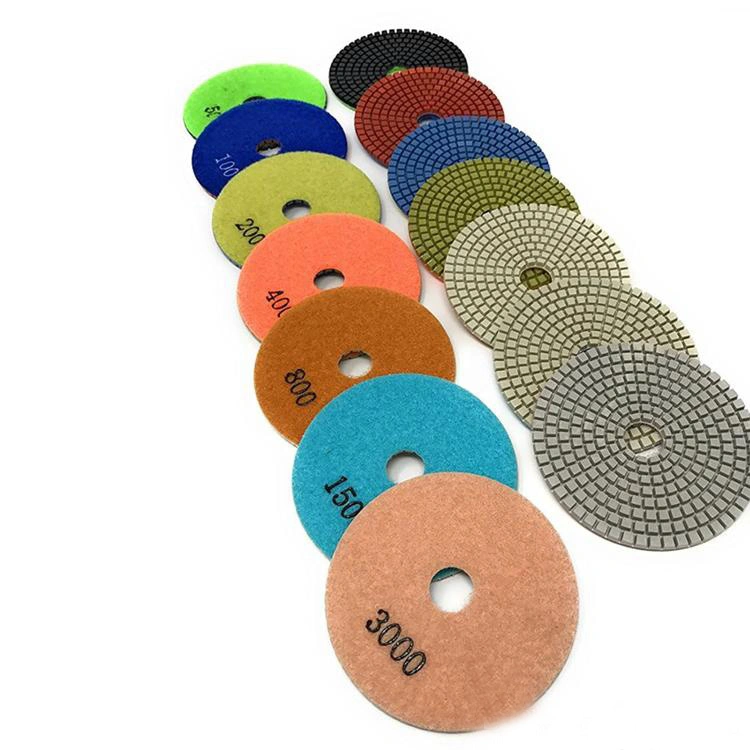 4 Inch 5 Inch Resin Polishing Disc Wet Flexible Polishing Pad for Stone Abrasive Polishing Tools