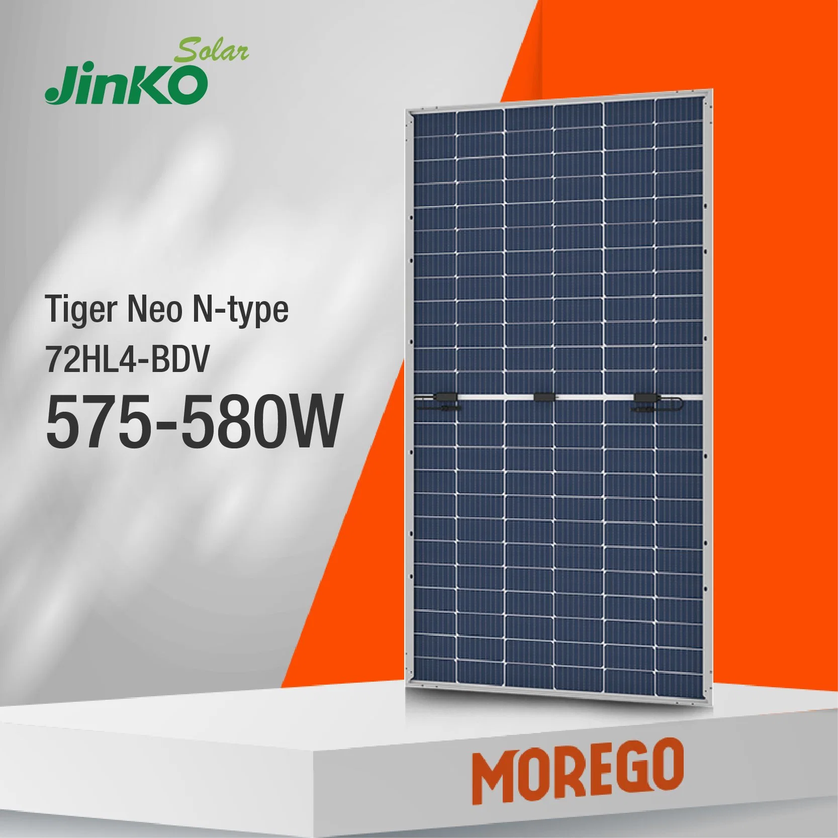 Jinko Solar Tiger N tipo Bifacial Duplo vidro Solar Painel 570 W 575 W 580W