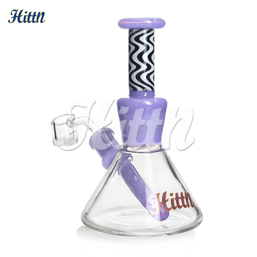 Fábrica de Navidad Promoción Hittn 6,5 pulgadas Mini tubo de agua americano Color vaso DAB Rig tubo de vidrio para fumadores