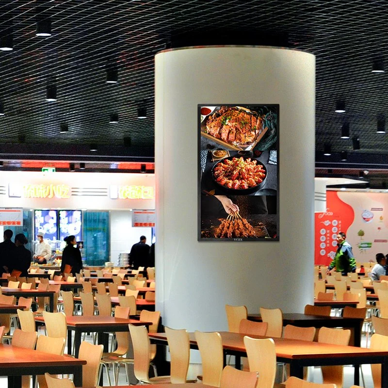 Shopping LCD Screen Advertising Display Ultra Thin Digital Signage Touch Screen