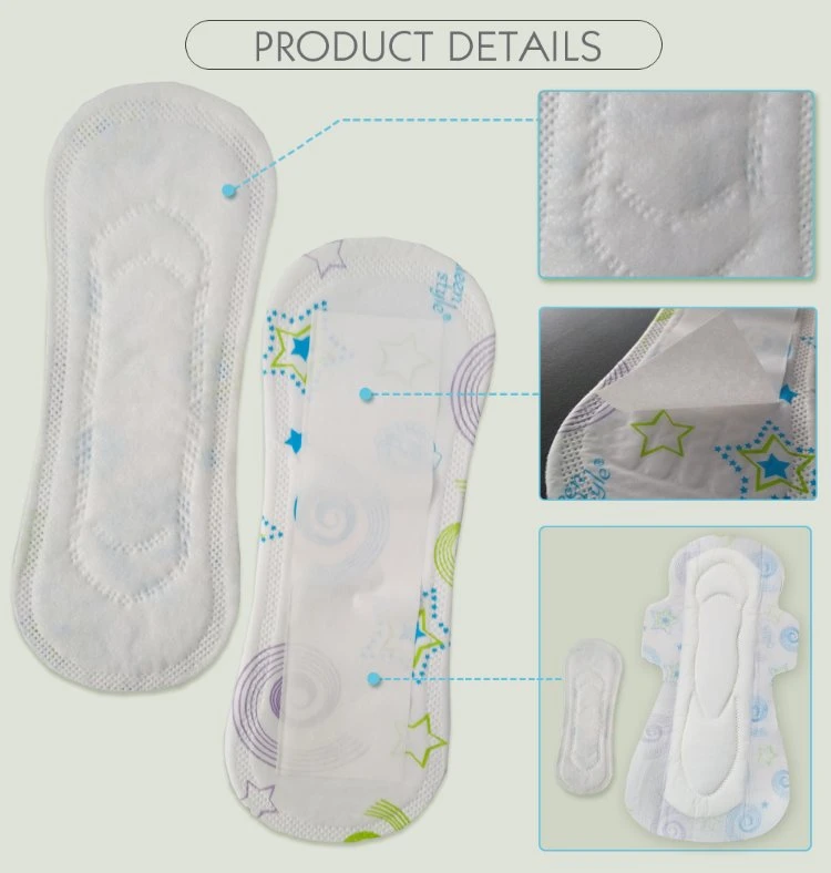 Hot Sale Factory OEM Skin-Friendly Breathable Lady Sanitary Pads 155mm Panty Liner