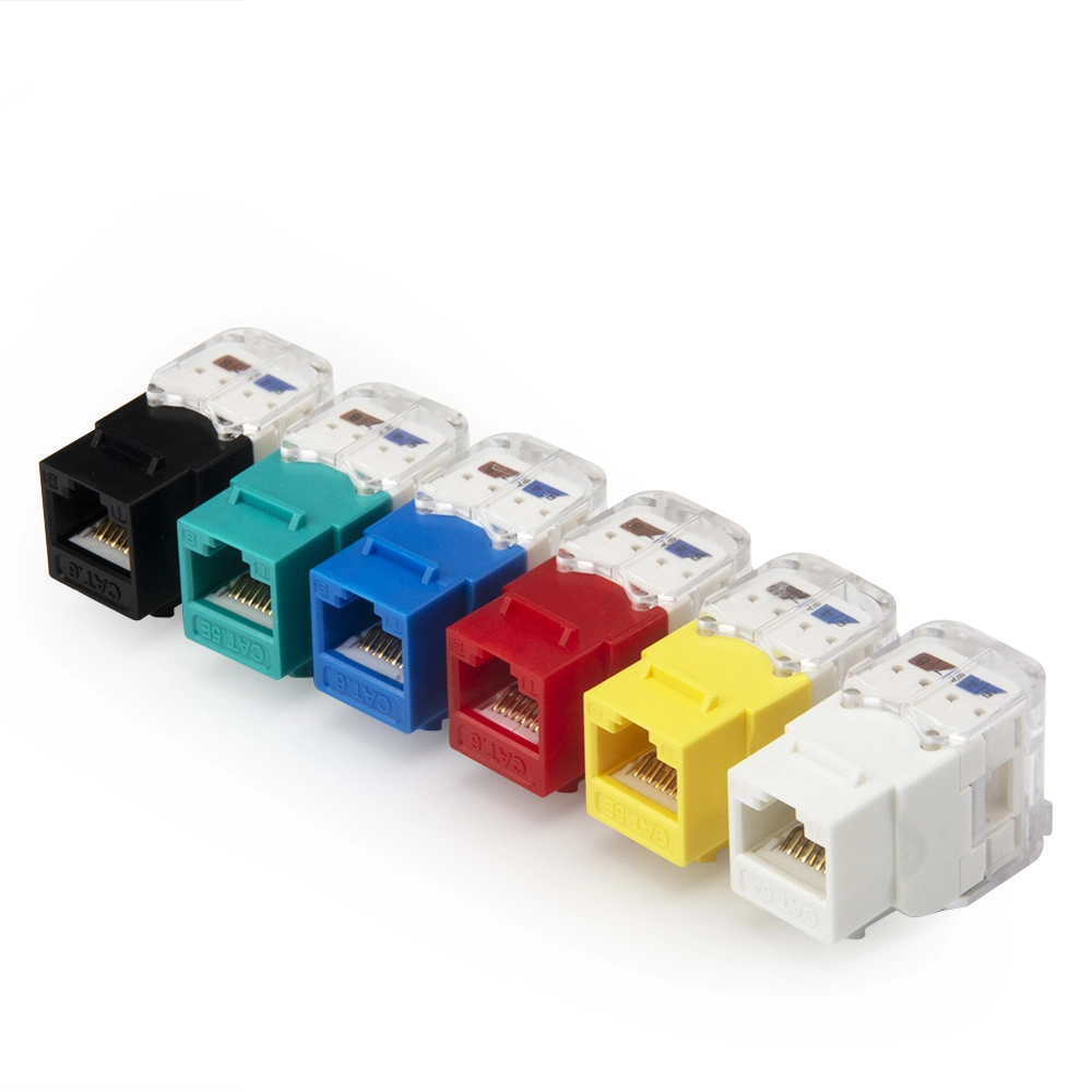 Module Ethernet OEM Connecteur femelle CAT6A à 180 degrés sans outil Jack Keystone UTP Jack modulaire.