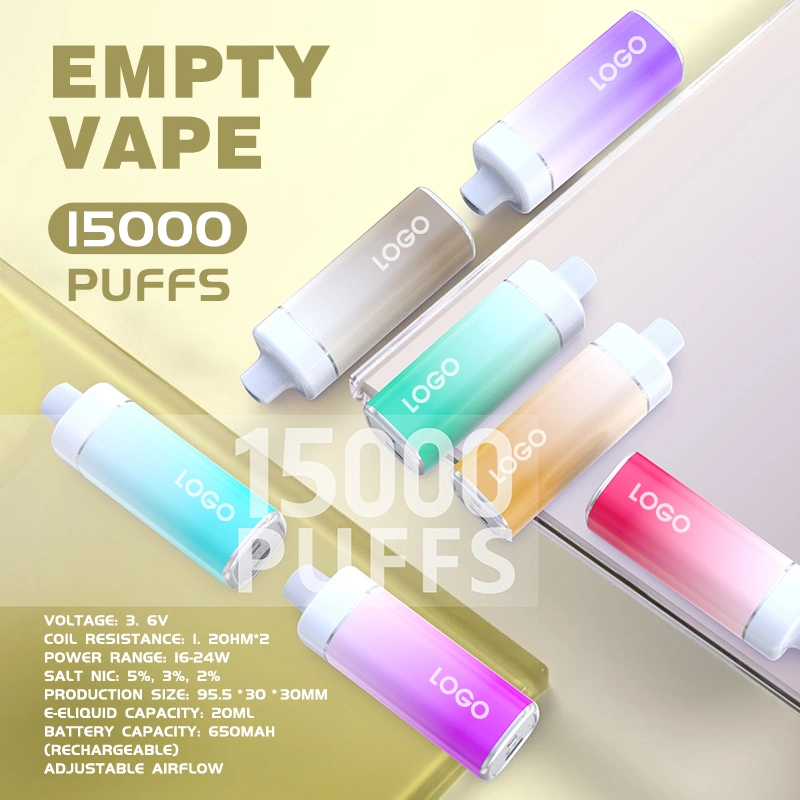 Custom Disposable/Chargeable E Cigarette Free Flavors 15K 10000 Puffs Bar OEM vapor Ecig Pod Bar Vapes China fábrica Precio barato Canadá Alemania