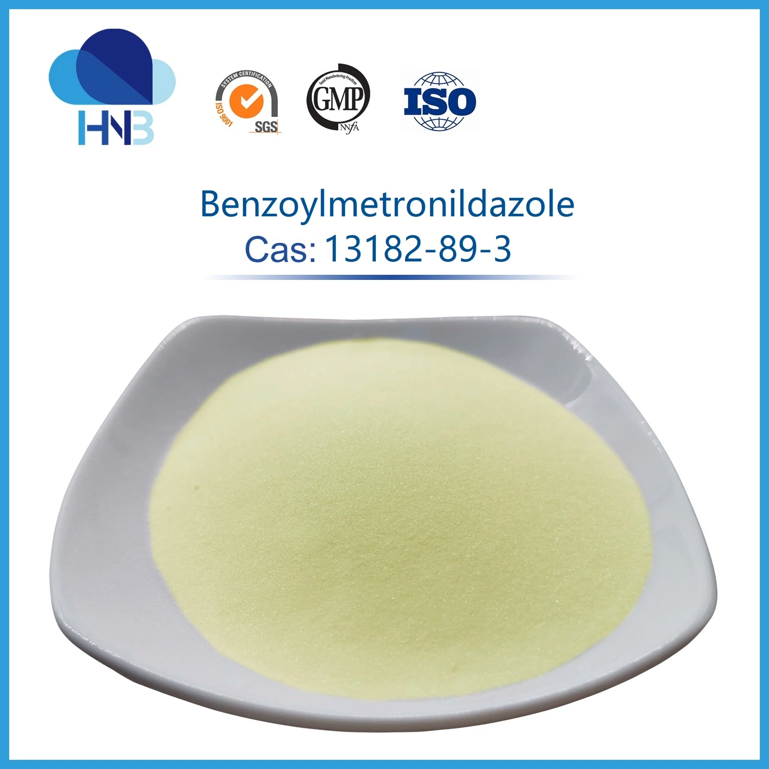 13182-89-3 ISO Antiparasitics Anti-Trichomonal Pharmaceutical Raw Powder USP/Ep 99% Benzoylmetronildazole