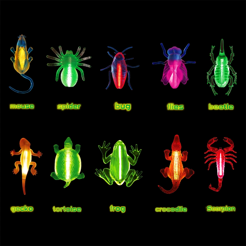 Venda por grosso Glow Gecko animais a brilhar no escuro o Dia das Bruxas Decoração Partido Dom Glow Stick